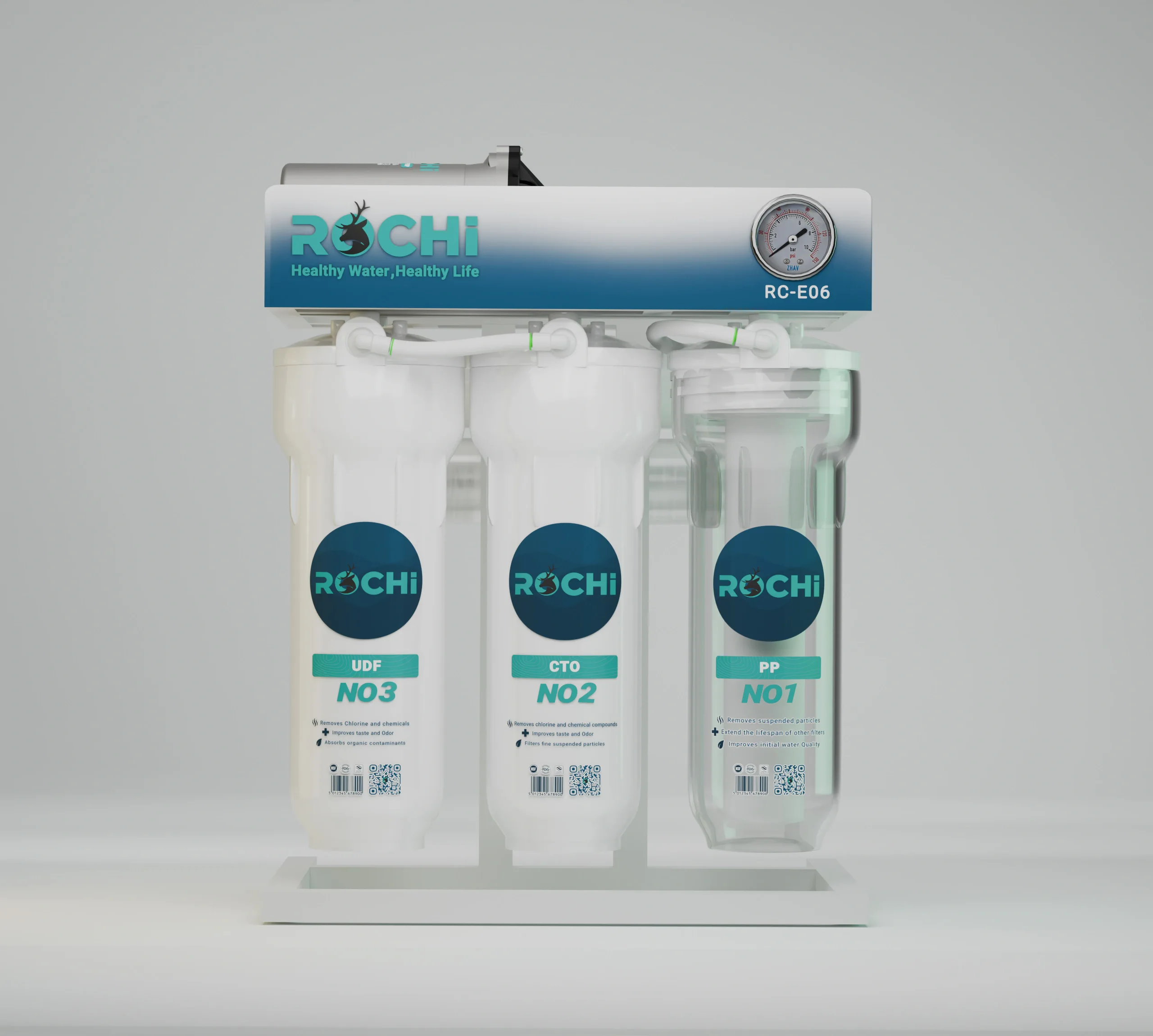 دستگاه تصفیه آب 6 مرحله اکونومی سفید مدل RC-E-06